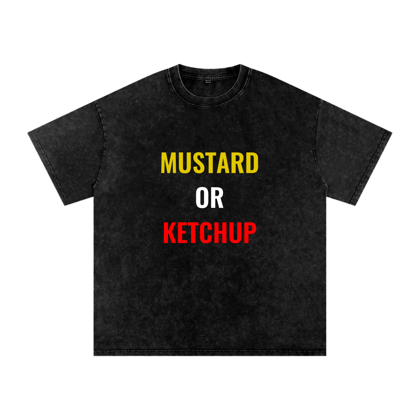 MUSTARD OR KETCHUP Snow Washed Oversized Cotton T-Shirt